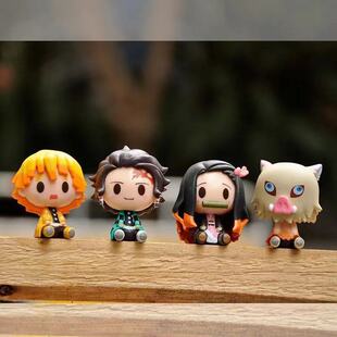 新Q版鬼灭之刃灶门炭治郎祢豆子善逸蜜璃小芭内盲盒公仔手办摆件