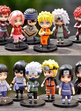 Q版四代火影忍者盲盒手办摆鸣人日向雏田春野樱自来也佐助我爱罗