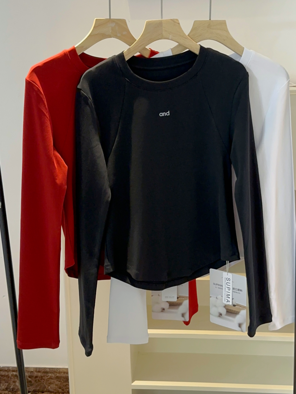 2025新款户外设计感休闲打底衫显瘦匹马棉针织圆领T恤上衣正版