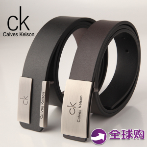 MR CK正品皮带男士真皮青年平滑扣年轻人纯简约潮牛皮裤腰带