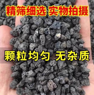 微酸矿物岩颗粒土养花专用小石子兰花铺面天然黑色火山石酸性盐土