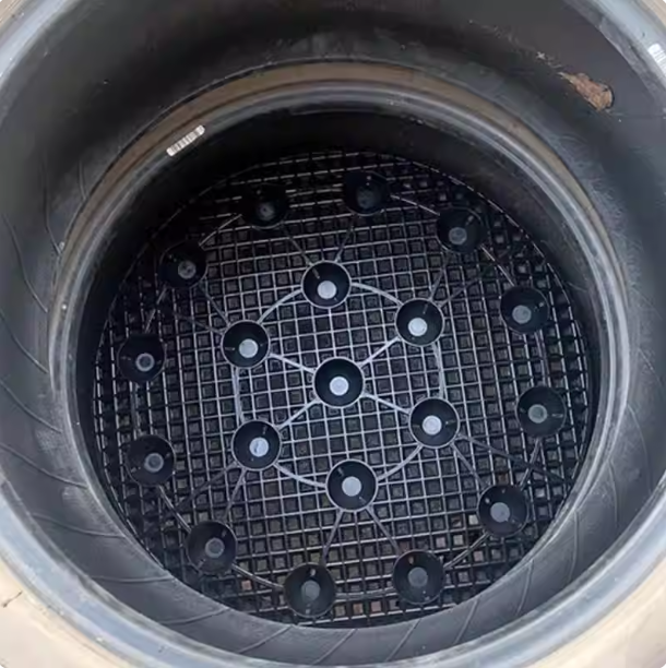 轮胎花盆底座20cm-60cm网状透气控根器底盘 黑色塑料轮胎底盘