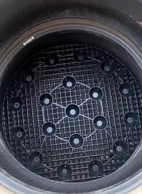 轮胎花盆底座20cm-60c网状透气控根器底盘 黑色塑料轮胎