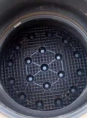 轮胎花盆底座20cm-60cm网状透气控根器底盘 黑色塑料轮胎底盘