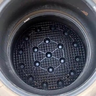 轮胎花盆底座20cm-60cm网状透气控根器底盘 黑色塑料轮胎底盘