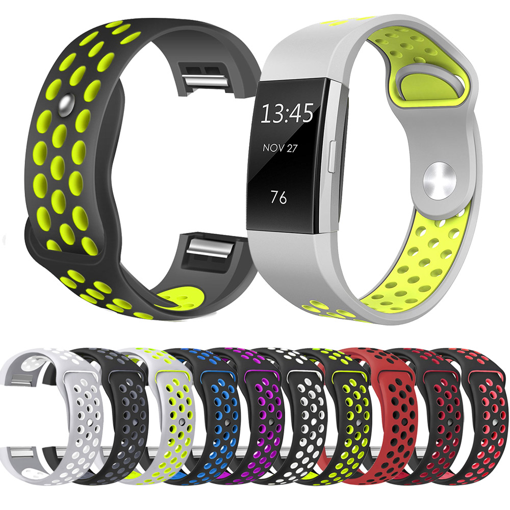 fitbit硅胶心率透气手表带