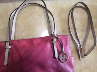 杏色肩带JET EW拉链mk托特妈咪购物袋包带替换单肩肩带真皮打孔带