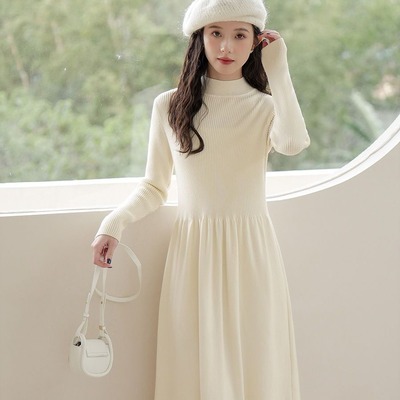 法式小个子内搭针织连衣裙