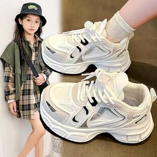 老爹鞋女款2025新款春季女鞋子爆款百搭厚底小白鞋增高休闲运动鞋