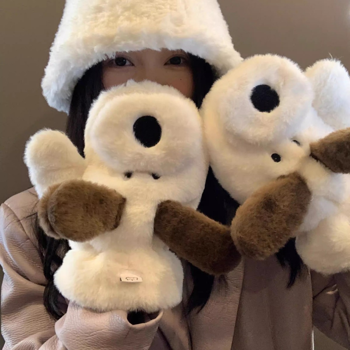 手套女士冬骑车连指保暖防寒冬可手套