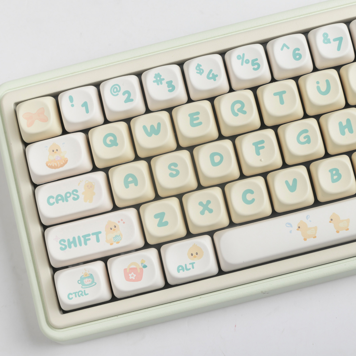 郊游小鸭键帽可爱卡通MOA高度小翘热升华宁芝HI75 68 98 99 104