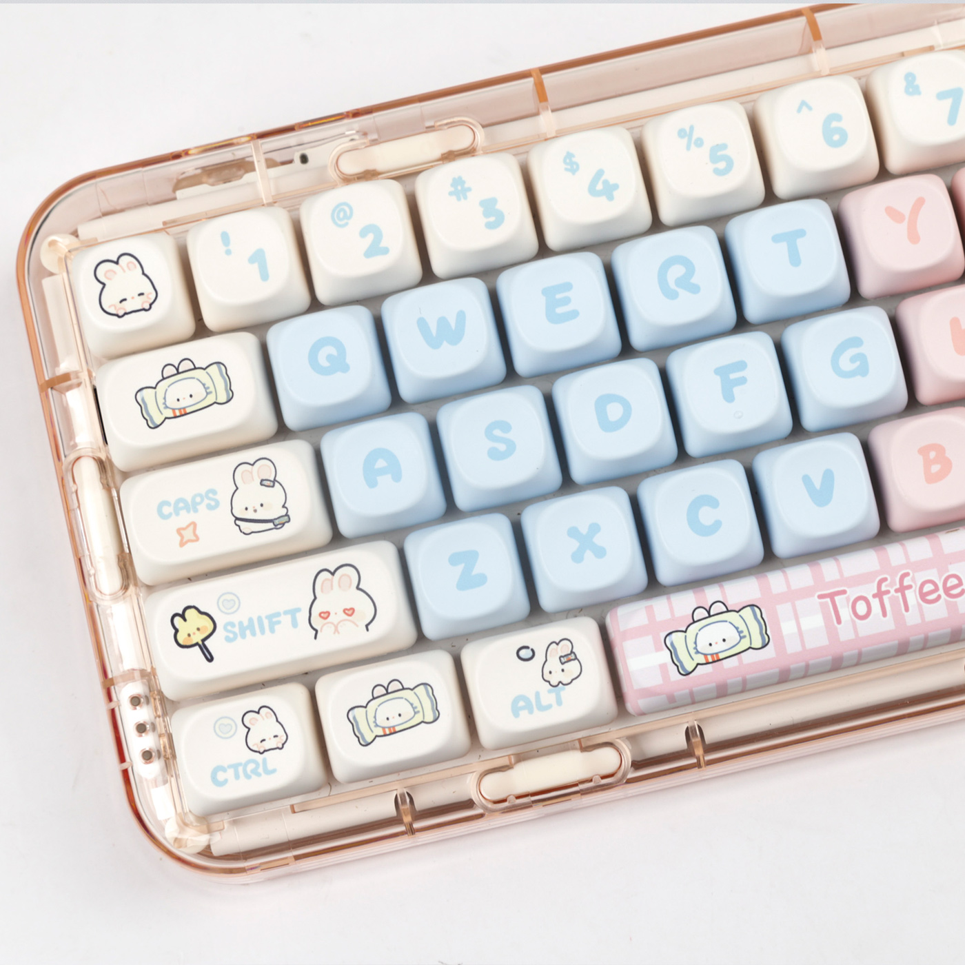 奶糖小兔键帽可爱卡通MOA高度小翘热升华宁芝HI75 98 99 104 F87