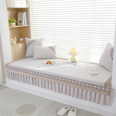 飘窗垫子简约现代四季通用窗台阳台垫防滑轻奢榻榻米炕垫套罩定制