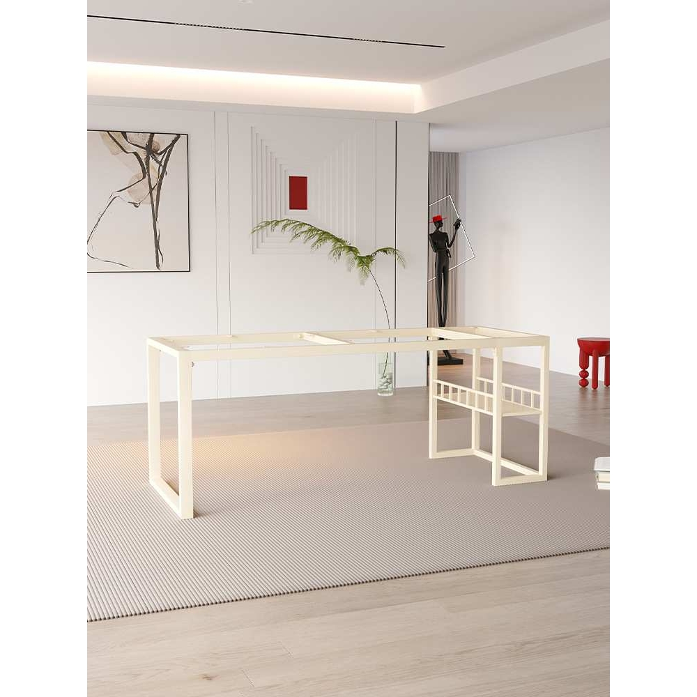 现货岩板桌腿大理石茶桌支架不锈钢桌架大板办公桌脚金属铁艺底座