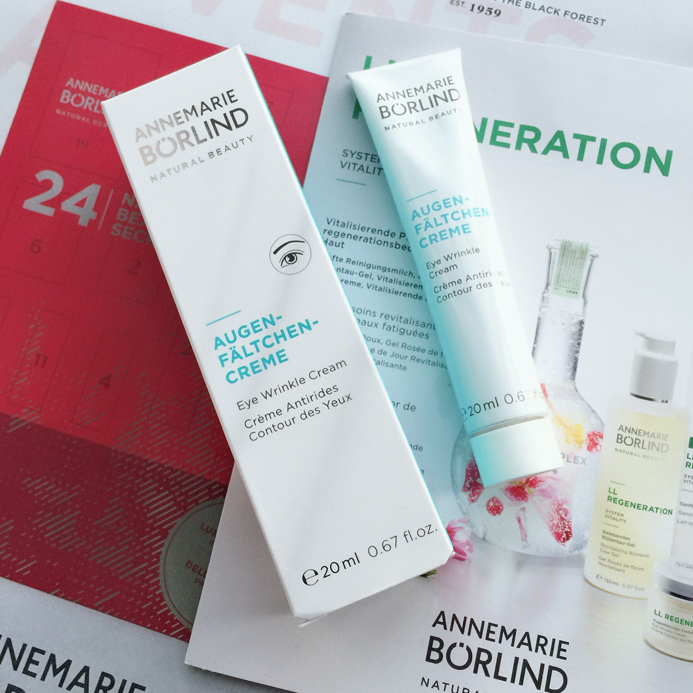 现货德国annemarieborlind安娜柏林小白管淡化干纹眼霜20ml