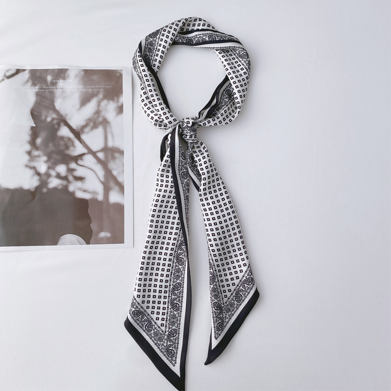 仿真丝丝巾长条围巾女春秋冬