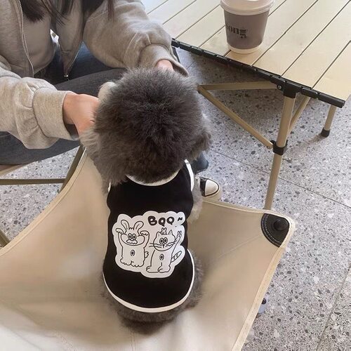 可爱小熊狗狗背心春夏薄款透气泰迪衣服博美比熊雪纳瑞小型犬背心