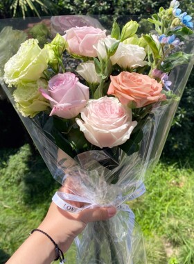 透明多支花束包装袋简易防水单支袋包花纸摆摊花艺材料 支持定做