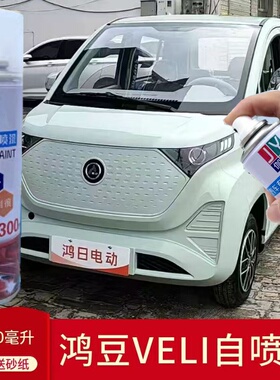 鸿日鸿豆VELI电动车水果绿色自喷漆幻影水波蓝绿色专用车漆防锈漆