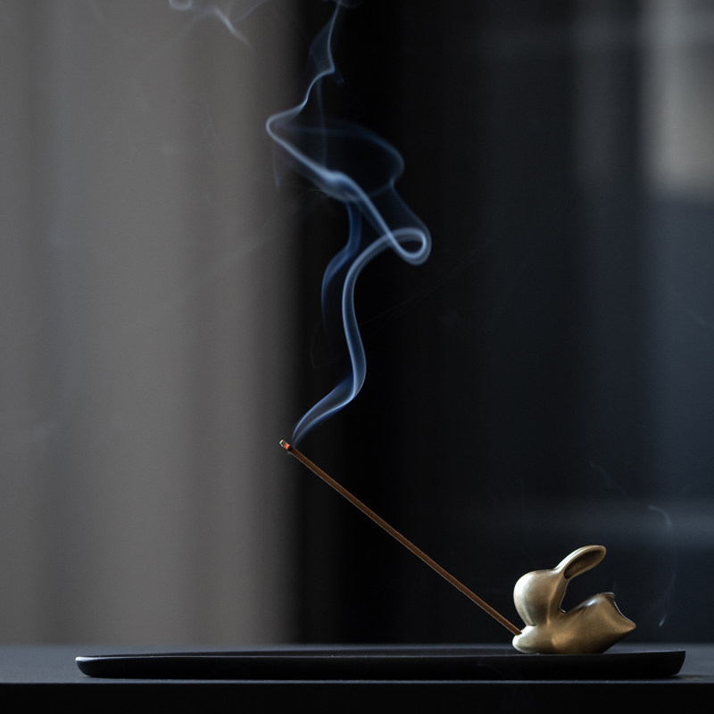 一笑间|兔子香插线香香座香炉香薰炉纯铜生肖摆件吉祥物中秋礼品,家居饰品,香薰炉,淘宝优惠券,粉丝福利购,淘宝优惠卷