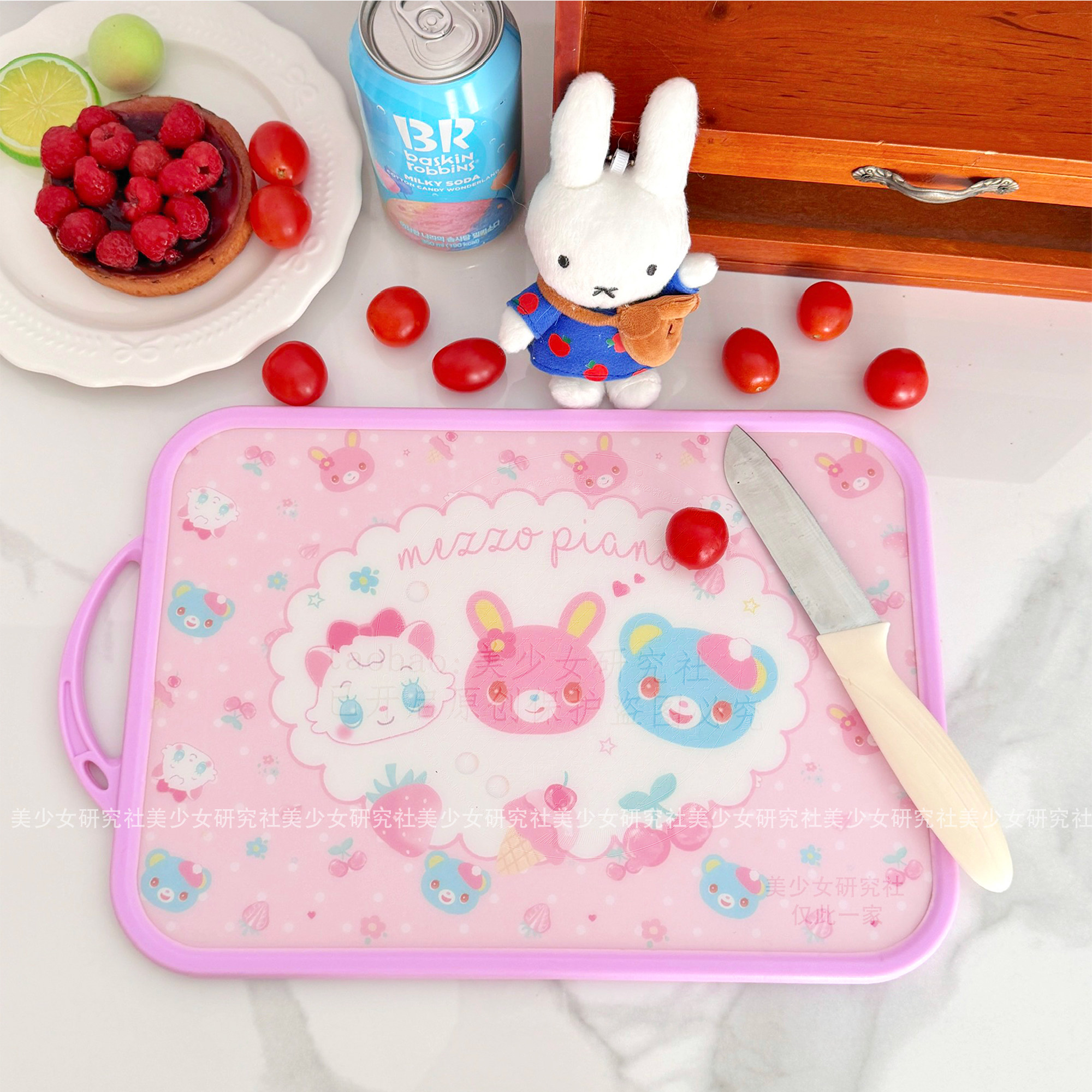 原创钢琴兔mp菜板pp砧板可爱厨房食品级水果切菜板家用宿舍防霉