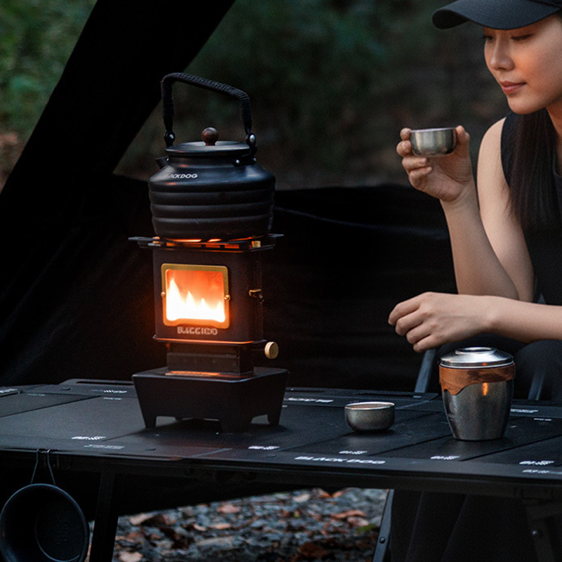 BLACKDOG黑狗观火炉迷你桌面观赏炉围炉户外复古灯煮茶炉煤油灯