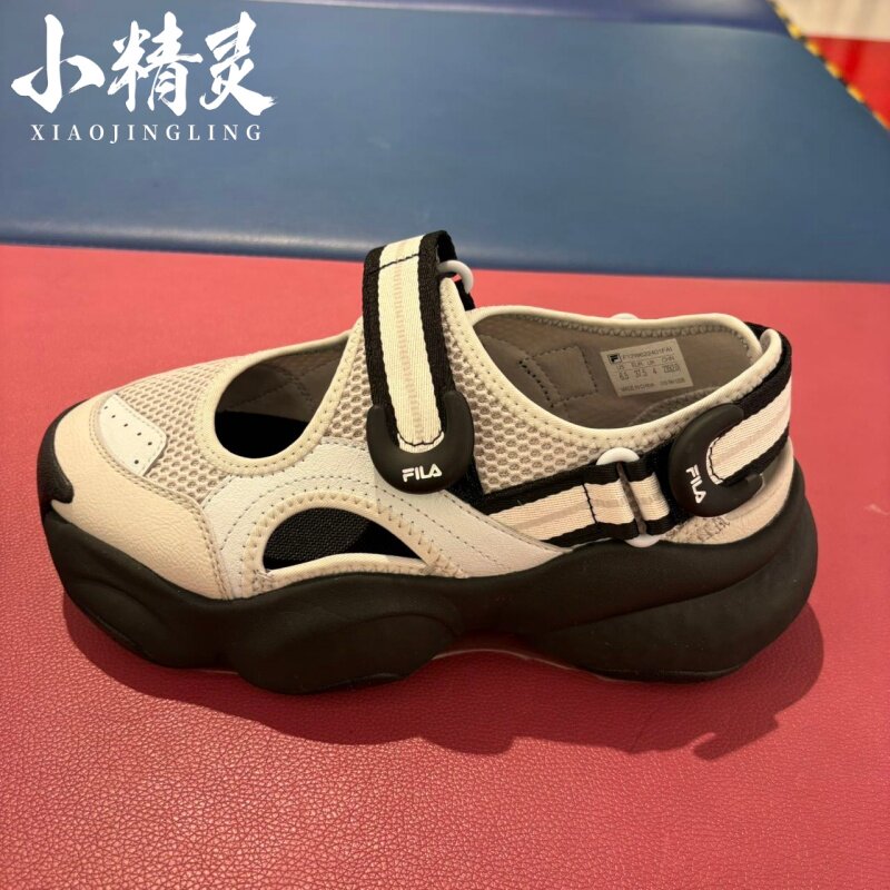 FILA斐乐2026年夏季新品女士增高贝果休闲跑步运动凉鞋F12W622401图片
