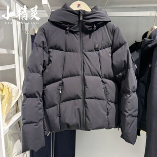 FILA斐乐2025冬季 女士保暖轻便连帽防水鹅绒羽绒服F11W543906 新款