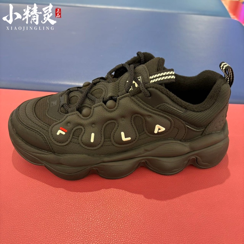 FILA斐乐25年冬季新品男女款豌豆加绒休闲跑步运动鞋F12W/M541121