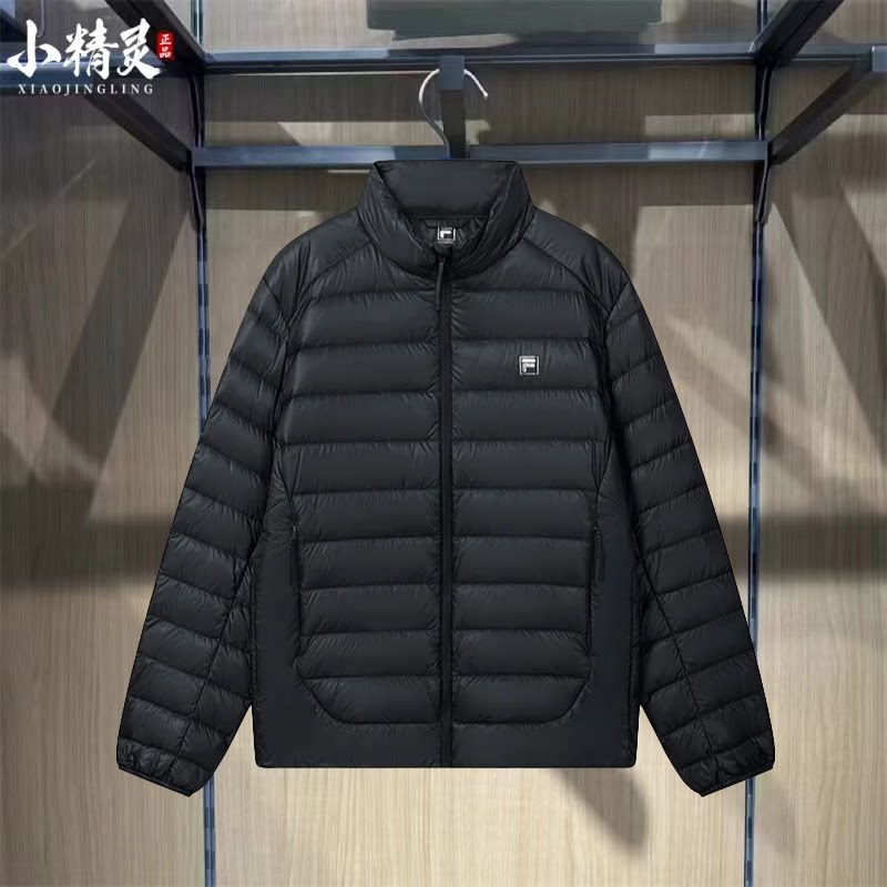 FILA斐乐26年冬季新品男士休闲立领轻薄运动羽绒服外套F11M641907