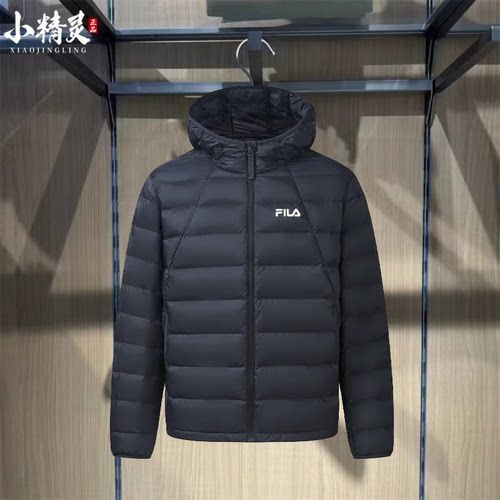 FILA斐乐26年冬季新品男士轻薄休闲连帽运动羽绒服外套F11M649915