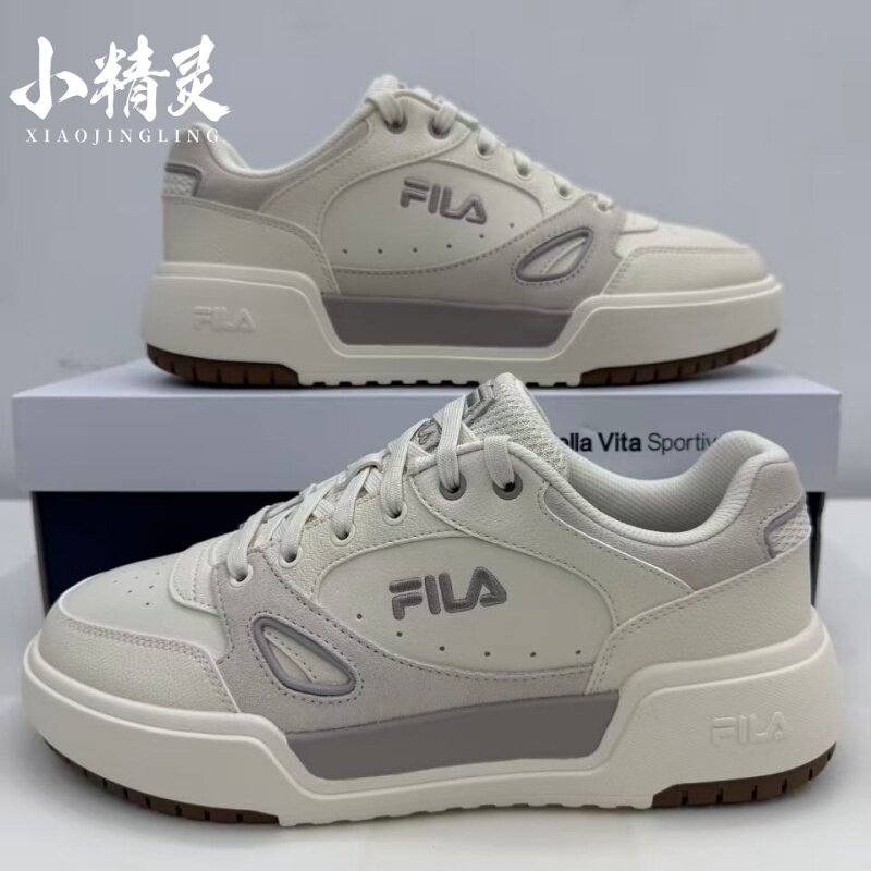 FILA斐乐2026年春季新品男女款方块鞋时尚小白鞋板鞋F12M/W612133