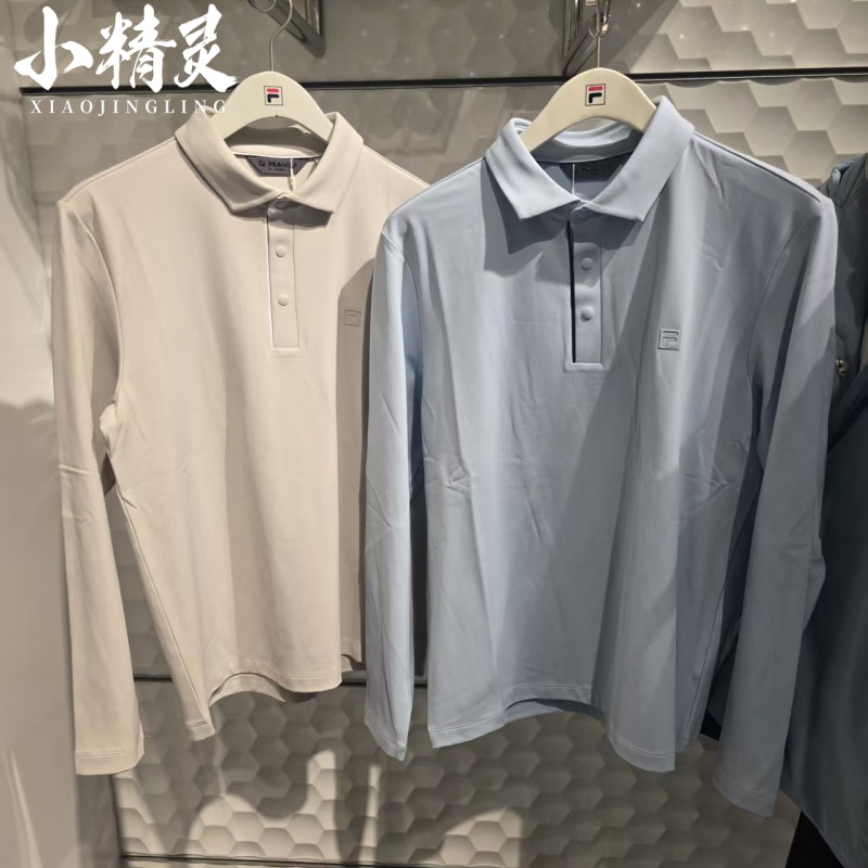 FILA斐乐2025春季新款男士翻领休闲运动针织短袖POLO衫A11M615210