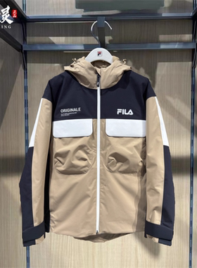 FILA斐乐2025年冬季新品男士连帽休闲保暖羽绒服外套F11M549921