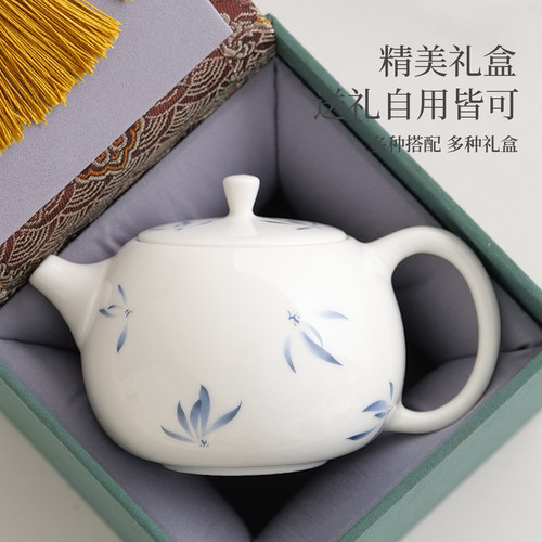 德化白瓷西施壶带一人饮小壶