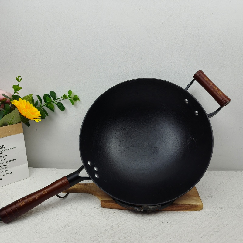 生铁龟纹老式炒锅生铁锅铸铁锅