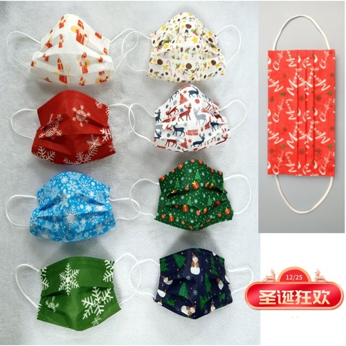 圣诞节口罩Christmas Mask圣诞老人圣诞树雪人驯鹿雪花秋冬季口罩