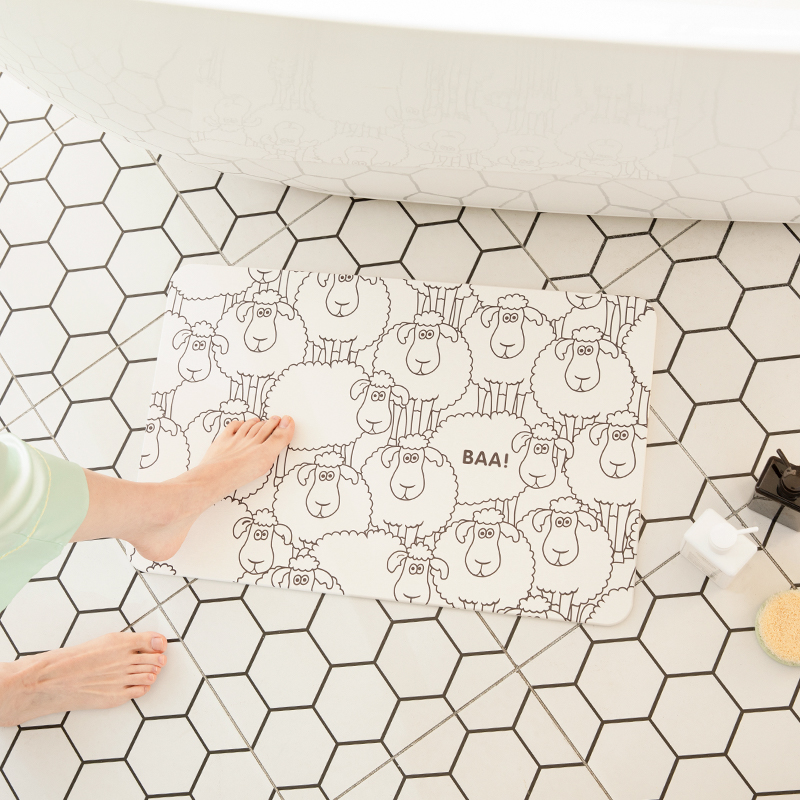 【认真】浴室地垫硅藻土吸水垫卫生间厕所门口地垫速干防滑耐磨