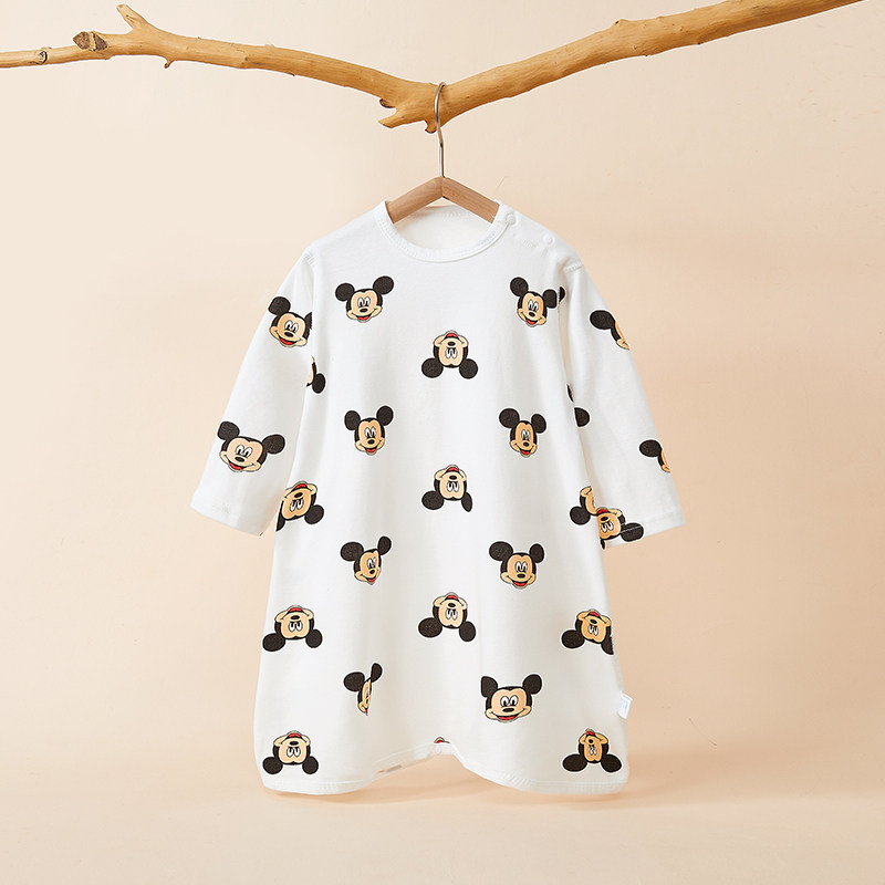 宝宝睡衣春秋款儿童睡裙连体衣长袖纯棉婴儿睡袍哈衣家居服防着凉