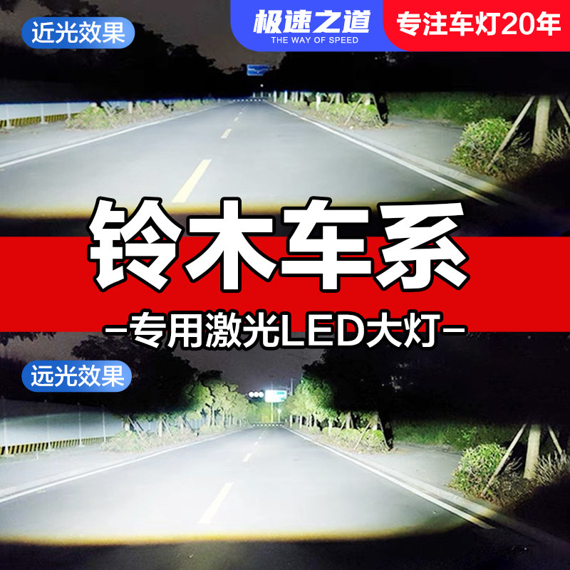 速越者铃木专用激光LED大灯超亮
