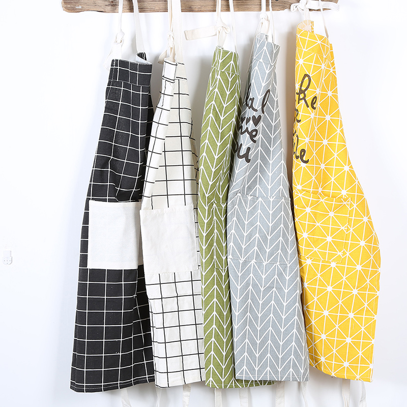 北欧纯棉布清洁厨房面包店围裙