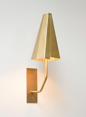 丹麦und Messing壁灯 中古诧寂风壁灯 设计师复古金属包豪斯墙灯