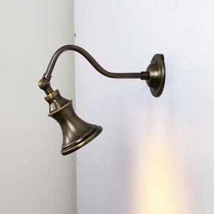 复古小射灯商铺门牌招牌打光玄关书房壁灯梳妆台洗手间全铜灯美式