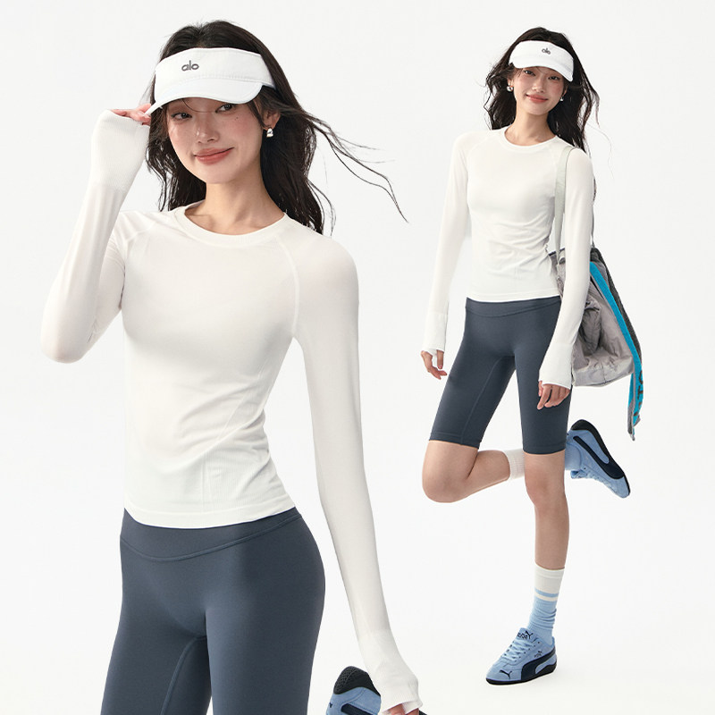 瑜伽长袖女秋冬户外跑步训练运动上衣新款修身速干衣普拉提健身服,运动/瑜伽/健身/球迷用品,瑜伽t恤,淘宝优惠券,粉丝福利购,淘宝优惠卷