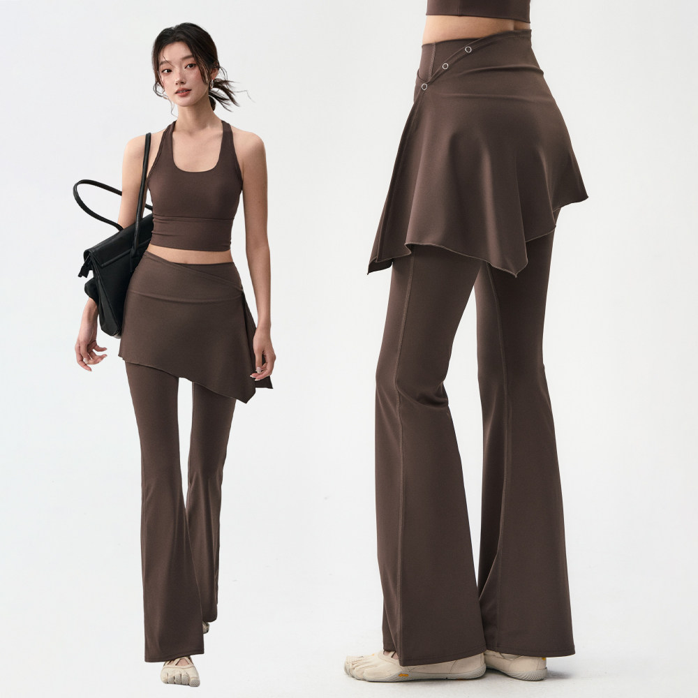 真两件瑜伽长裤女微喇可拆卸裙裤遮胯遮肉普拉提训练服套装健身裤,运动/瑜伽/健身/球迷用品,瑜伽长裤,淘宝优惠券,粉丝福利购,淘宝优惠卷