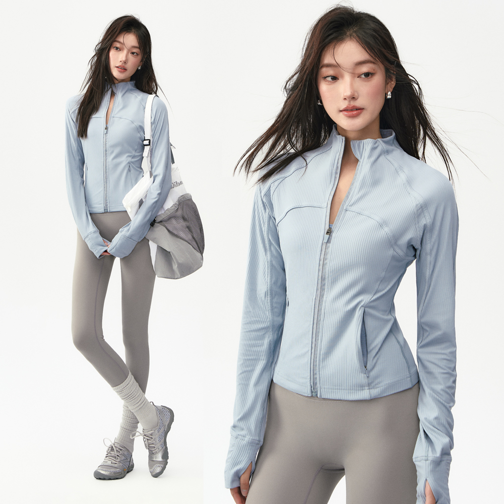 户外健身外套女透气速干运动上衣