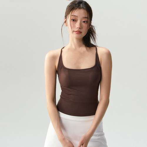 一体杯防震速干美背运动背心女夏