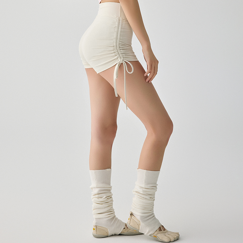 夏瑜伽短裤女抽绳高腰蜜桃臀