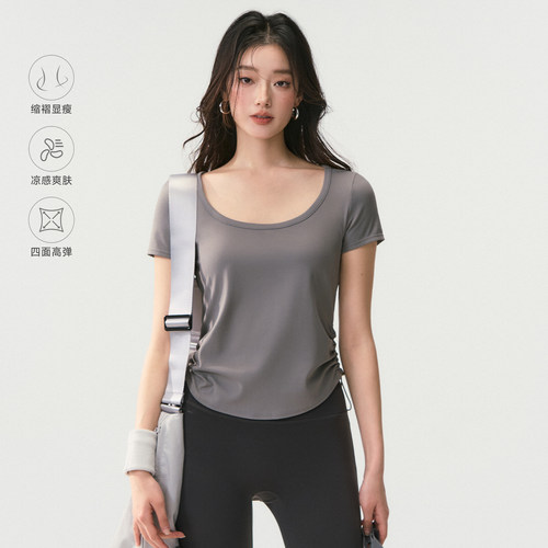 sweetrunU领抑菌凉感瑜伽服T恤