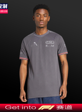 2026新款F1赛车服适用于奥迪车队服T恤衫短袖运动风周边定制灰色